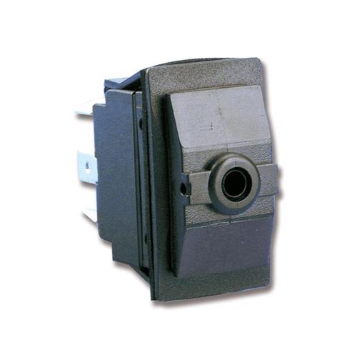 INTERRUTTORE  A BASCULA SENZA TASTO (ON)/OFF/(ON) 4 TERMINALI CON 2 LED