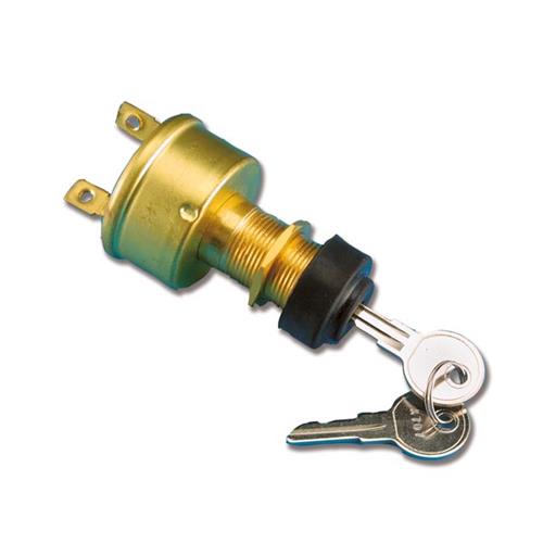 SERRATURA CON CHIAVE AVVIAMENTO OTTONE 3POLI