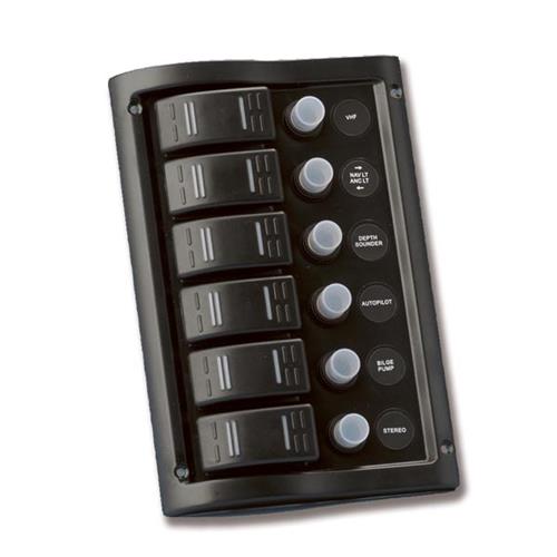 PANNELLO DI COMANDO 6 INTERRUTTORI NERO