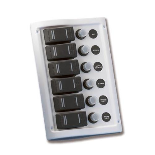 PANNELLO DI COMANDO 6 INTERRUTTORI BIANCO
