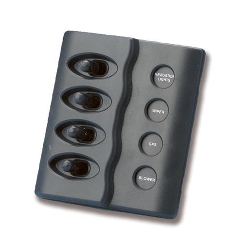 PANNELLO DI COMANDO 4 INTERRUTTORI CON LED NERO