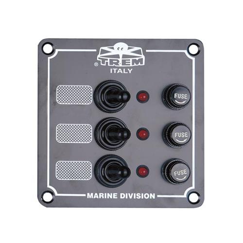 PANNELLO DI COMANDO 3 INTERRUTTORI MARINE