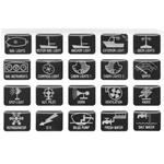 SERIE 20 SIMBOLI ELETTRICI ADESIVI