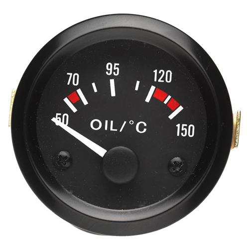 INDICATORE TEMPERATURA OLIO ECO LINE INCASSO 52 MM NERO