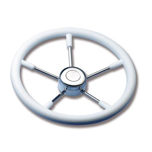 VOLANTE RUOTA TIMONE INOX Ø 400MM VR03 MEGOL BIANCO