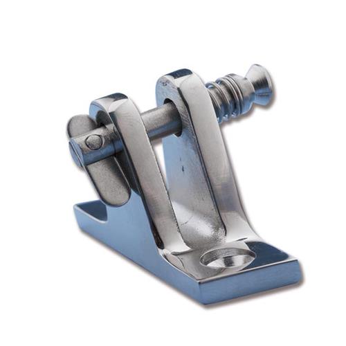 FORCELLA INCLINATA CON PERNO A MOLLA PER FISSAGGIO TENDALINI