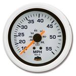 SPEEDOMETRO GAUGE LINE INCASSO 84 MM BIANCO 10-55MPH