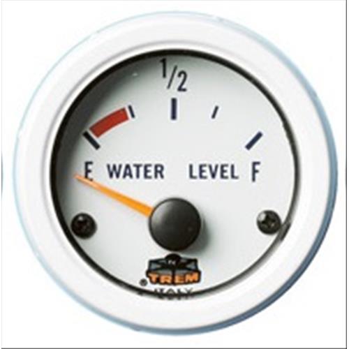 INDICATORE DI CARBURANTE O ACQUA GAUGE LINE INCASSO 52 MM BIANCO 10-180 OHMS