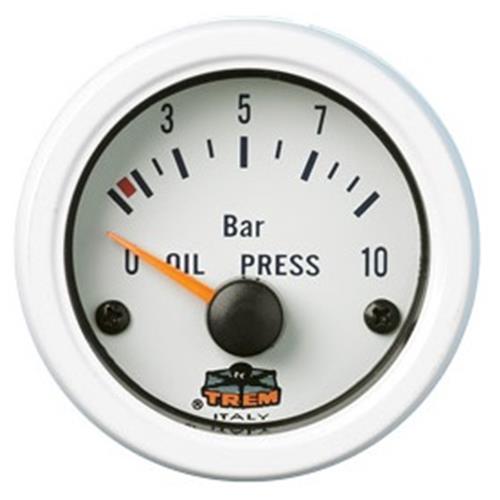 INDICATORE DI PRESSIONE OLIO GAUGE LINE INCASSO 52 MM BIANCO