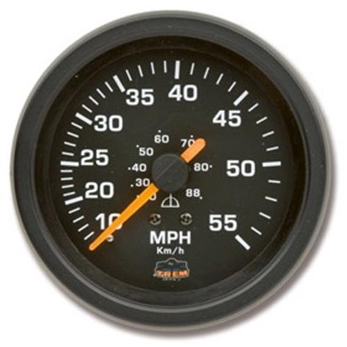 SPEEDOMETRO GAUGE LINE INCASSO 84 MM NERO 10-55MPH