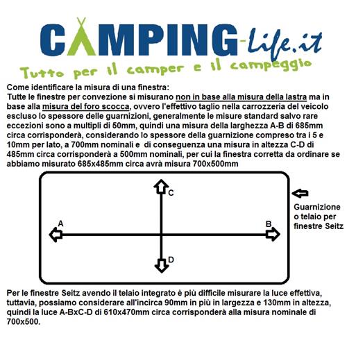 FINESTRA ADRIA SEMPLICE BIANCA S. PROFILO FAS 1550X650B