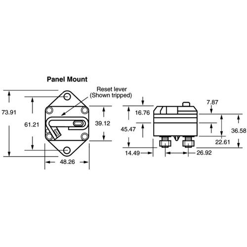 MAGNETOTERMICO DA INCASSO QUADRATO 60A