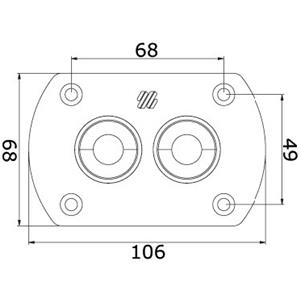 PASSAPARATIA CROMATO PER TUBO IDRAULICO PASSANTE