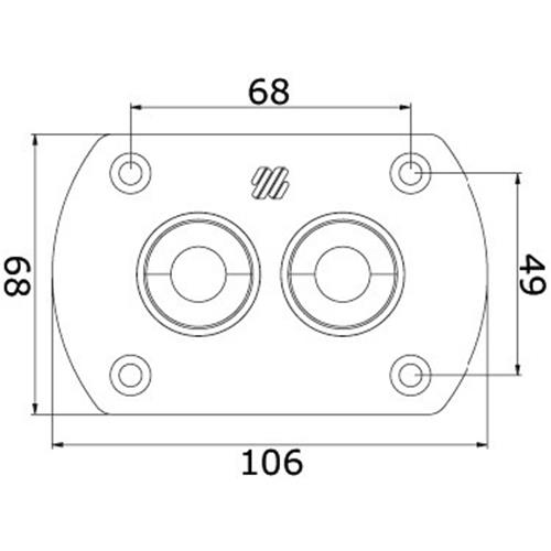 PASSAPARATIA CROMATO PER TUBO IDRAULICO PASSANTE