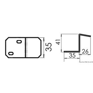 STAFFA INOX DI FISSAGGIO PER SERBATOIO