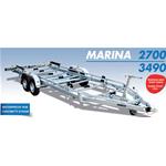 CARRELLO 2700KG FRENATO PORTA BARCA MARINA 2700