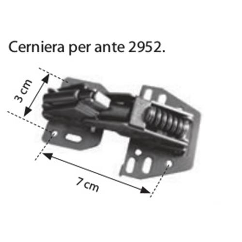 CERNIERA IN ACCIAIO CON MOLLA PER ANTINE 2952