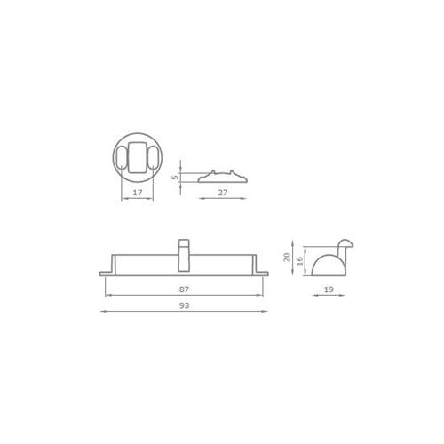 KIT MANIGLIA + CHIUSURA PER ANTINE KIT V510