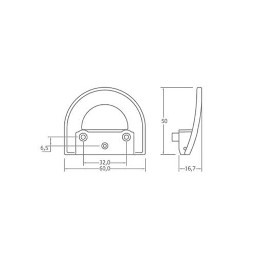 KIT MANIGLIA + CHIUSURA PER ANTINE KIT V1706