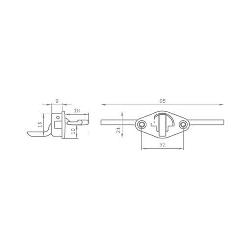 KIT MANIGLIA + CHIUSURA PER ANTINE KIT V1236