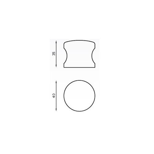 MANIGLIA POMOLO PER QUADRO 7MM ALLUMINIO CROMO