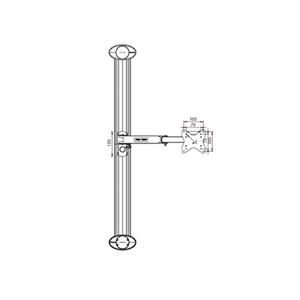 SUPPORTO PORTATELEVISORE TV DA PARETE REGOLABILE IN ALTEZZA 12483/210C/10/000