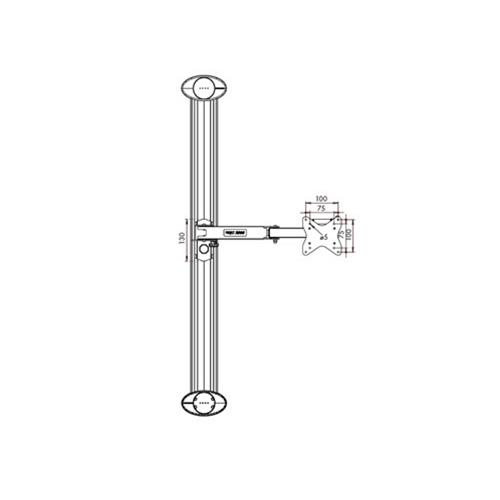 SUPPORTO PORTATELEVISORE TV DA PARETE REGOLABILE IN ALTEZZA 12483/210C/10/000
