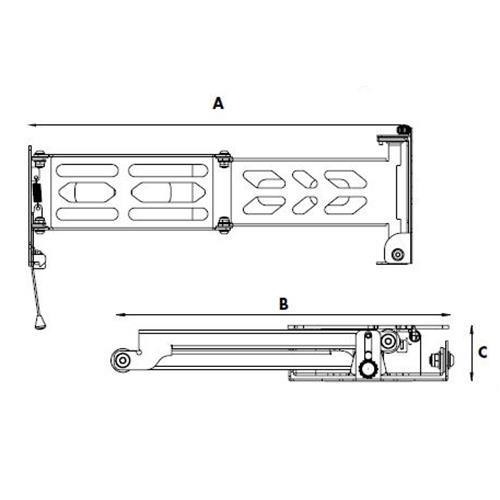 SUPPORTO PORTATELEVISORE TV A 3 SNODI 12587 ESTENSIONE 403MM
