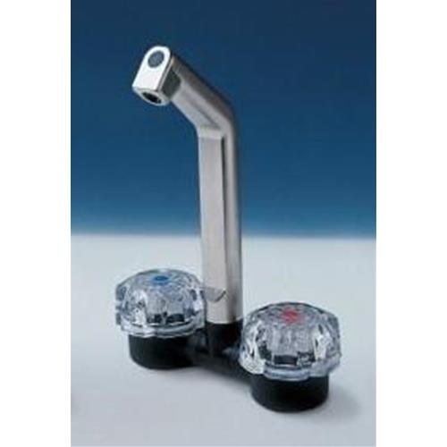 MISCELATORE CARAVAN IN ABS DE LUXE NERO NICHEL CON INTERRUTTORE 2X20MM