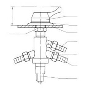 MISCELATORE CARAVAN SOTTOPIANO IN ABS CROMO CON INTERRUTTORE