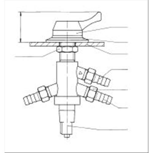 MISCELATORE CARAVAN SOTTOPIANO IN ABS CROMO CON INTERRUTTORE