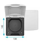 SCOCCA PER PRESA ESTERNA SAGOMATA CON CHIUSURA MAGNETICA GRIGIO