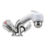 MISCELATORE A DUE MANOPOLE CRISTAL CON DOCCINO