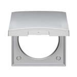 CORNICE UN MODULO CON COPERCHIO CROMO BERKER