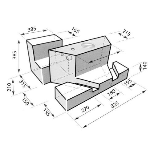 SERBATOIO BIANCO PER ACQUA 110LT PER DUCATO DAL 2002 AL 2006