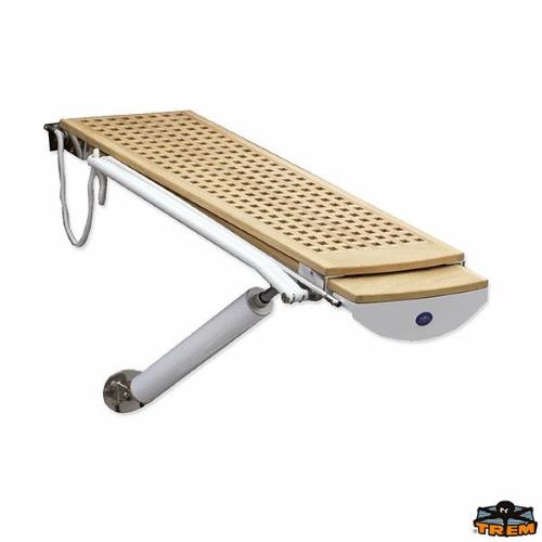 PASSERELLA ELETTRICA 12V TELESCOPICA CON PIANALE IN CARABOTTINO