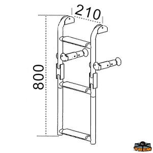SCALETTA PIEGHEVOLE IN ALLUMINIO 3 GRADINI