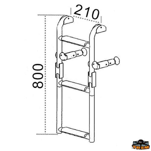 SCALETTA PIEGHEVOLE IN ALLUMINIO 3 GRADINI