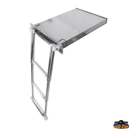 SCALETTA TELESCOPICA ESTRAIBILE A SCOMPARSA 4 GRADINI A INCASSO