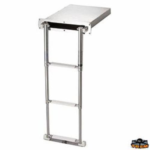 SCALETTA TELESCOPICA ESTRAIBILE A SCOMPARSA 4 GRADINI A INCASSO