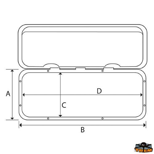 SPORTELLO STAGNO FORI COPERTI GRIGIO 607X243MM