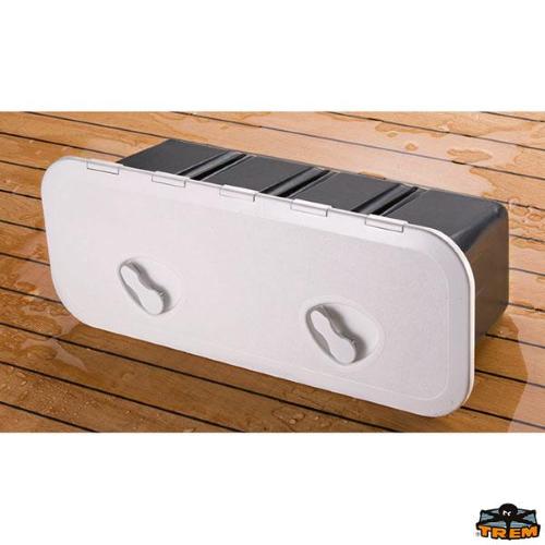 SPORTELLO STAGNO FORI COPERTI CON CONTENITORE NERO 607X243MM