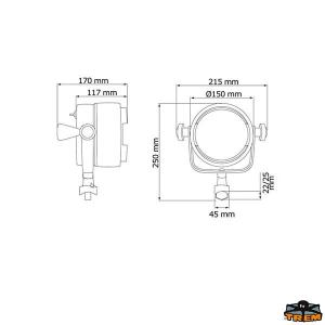 PROIETTORE "SUPER LIGHT" ATTACCO PULPITO CON PRESA BIPOLARE