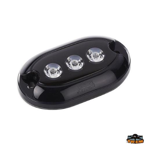 LUCE SUBACQUEA LED 3 LED X1W WHITE SCOCCA NERA