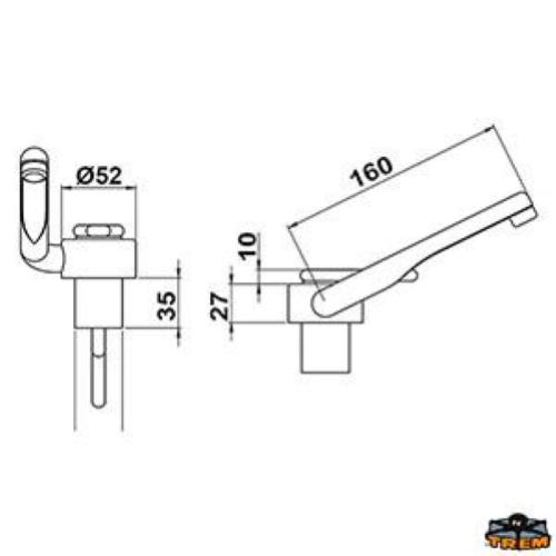 RUBINETTO CANNA ABBATTIBILE PER PIANI CAN