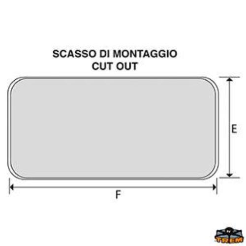 SPORTELLO STAGNO BIANCO 600X355MM