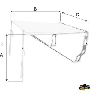TENDALINO DA ROLL BAR LUXURY SOMBRERO BIANCO 235X155X130H MM