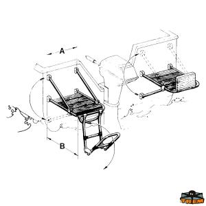 PLANCETTA CM.45X48 STROMBOLI CON SCALETTA 4 GRADINI