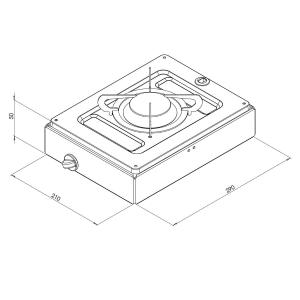 PIANO COTTURA A GAS CON 1 FUOCO 1900W HOTTY