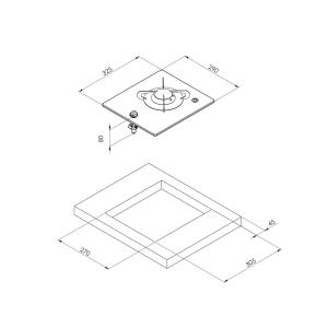 PIANO COTTURA A GAS CON 1 FUOCO 1900W CRYSTAL